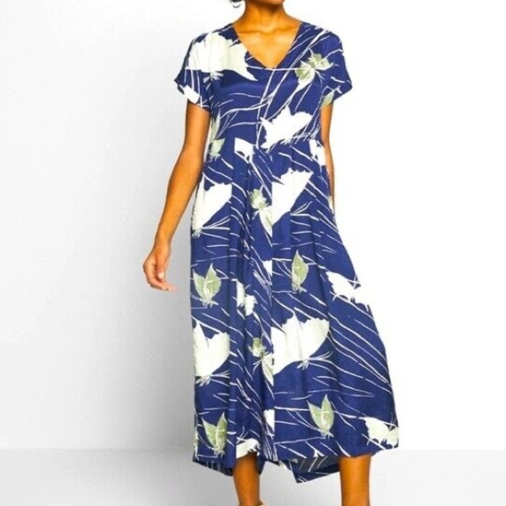 Masai Copenhagen Nasira Jumpsuit Blue Butterfly Print Women’s Size Medium